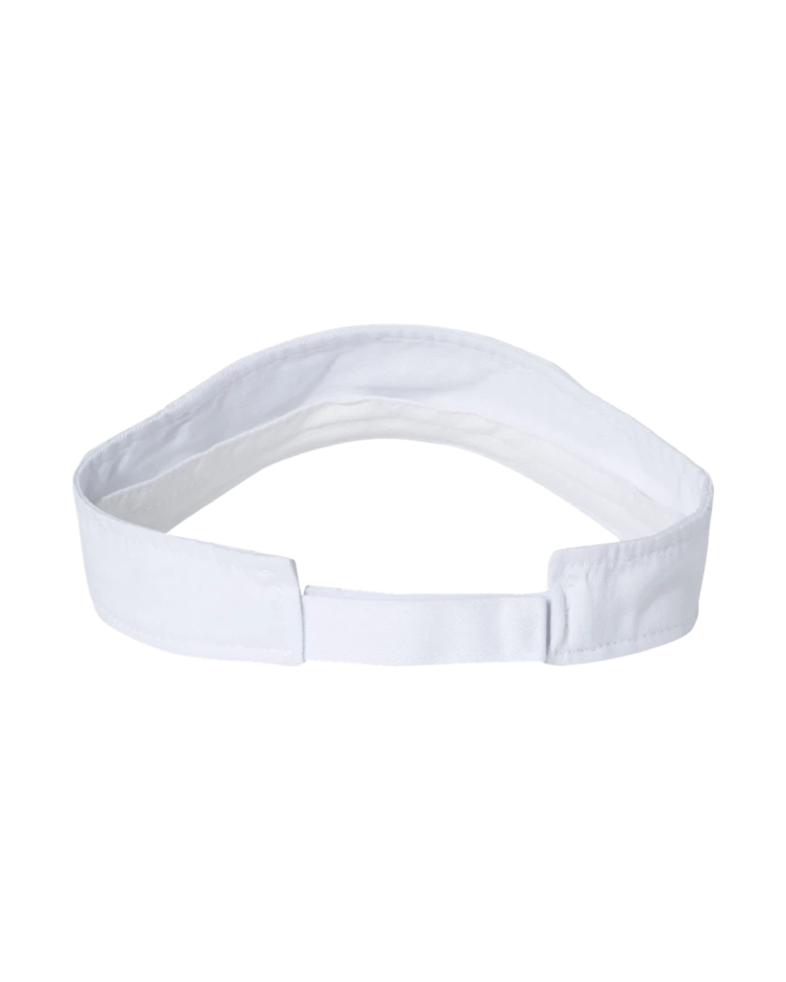 Image of a model wearing a VC500 Valucap Bio-Washed Visor